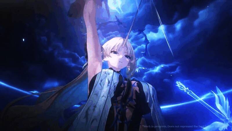 卡提希娅在空中进行连击动作，展现高机动性战斗风格