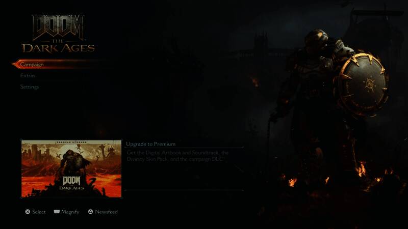 游戏主菜单界面展示，简洁而富有科技感的设计风格