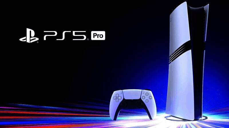 PS5 Pro主机外观展示，银黑配色科技感十足