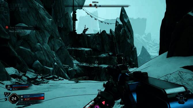 《无主之地4》角色在复杂地形中探索并展开激烈战斗