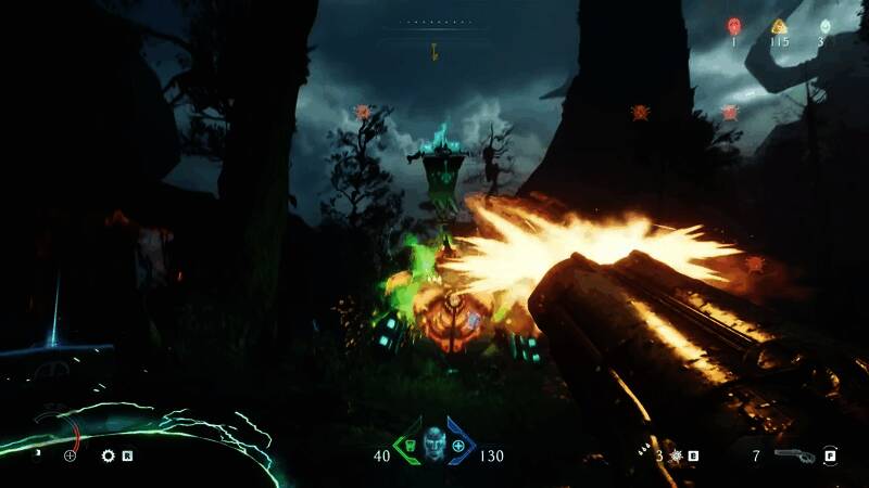 多人合作模式中四名玩家协同作战的画面