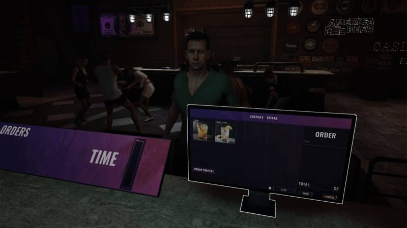 顾客互动场景，NPC表情各异，体现不同情绪反应