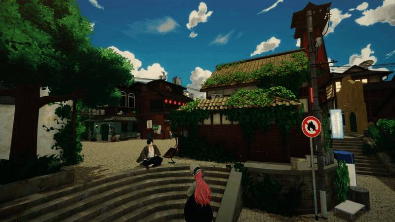 游戏内精致细腻的乡村风光，绿意盎然的田野与古朴木屋相映成趣