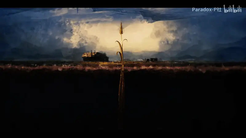 一座港口城市远景，海上舰队整齐排列，准备出航