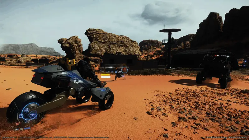 《死亡搁浅2》展示丰富地形与野生动物的游戏场景，画面写实细腻