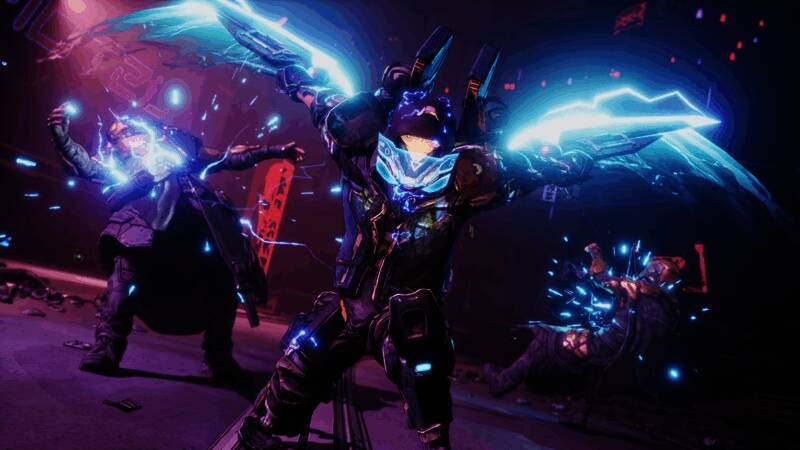 拉法身穿重型装甲，目光坚毅，身后是破碎的城市景象