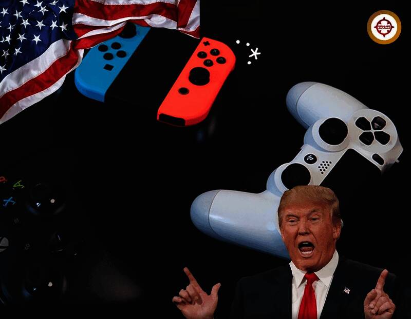 图表展示不同科技产品关税上涨幅度对比，游戏主机明显居于高位