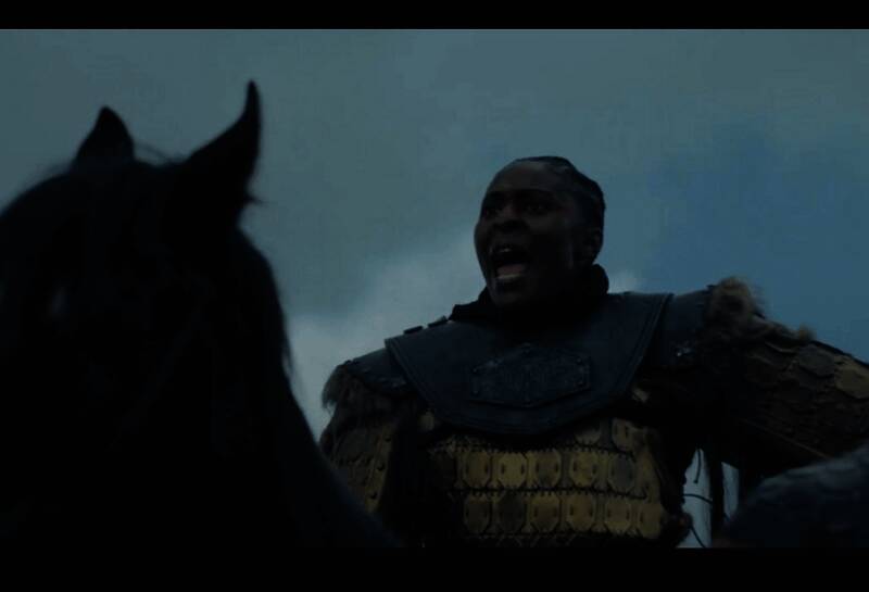 《文明7》宣传影片截图，黑人女性与蒙古士兵站在一起，背景是一片草原战场