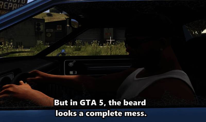 《GTA5》角色胡须模糊不清，缺乏细节