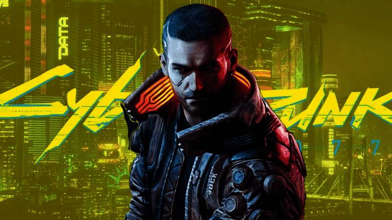 《赛博朋克2077》在任天堂Switch2上的宣传画面，未来都市风格强烈，角色与背景细节精致