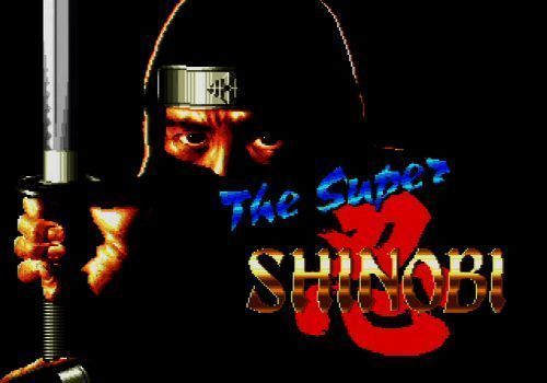 《SHINOBI》系列历代主角形象对比图，展现不同版本的乔·武藏造型变化