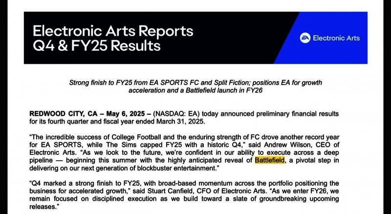 EA发布新《战地》最新动态，展示游戏未来方向