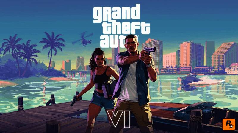《GTA6》第二部预告截图，展示PS5实机运行下的高清游戏场景