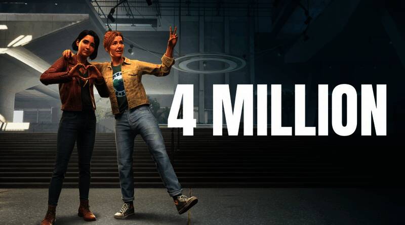 双影奇境首周销量突破百万张海报，背景为游戏封面角色剪影