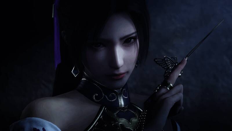 庄知彦接受采访现场照片，背景为游戏宣传图