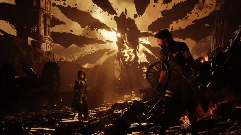 Sandfall Interactive团队成员在花园中轻松交流的工作场景