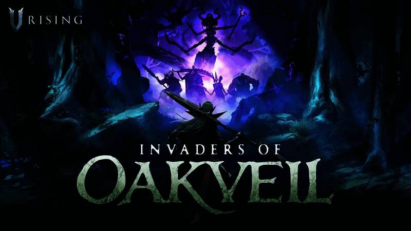 《夜族崛起》新地图橡木林地场景，展示森林环境与敌人对战画面