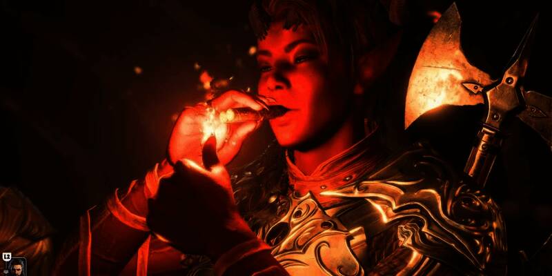 Swen Vincke接受采访画面，背景为《博德之门3》游戏场景