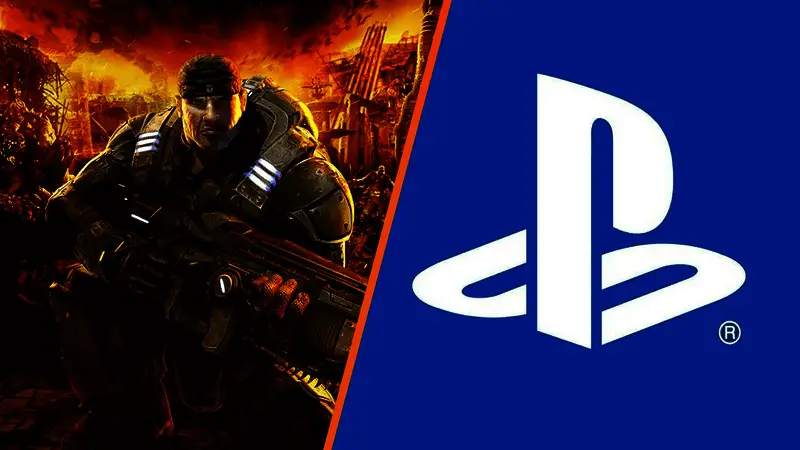 《战争机器：重装上阵》游戏封面展示，主角持枪蓄势待发