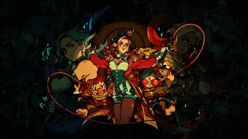 《星之海》DLC宣传图，展示马戏团风格的奇幻世界，背景为机械齿轮与光影交错的舞台场景