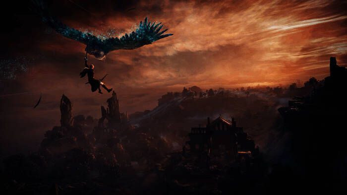 官方宣传图展示《艾尔登法环：黑夜君临》标志性场景与角色设定