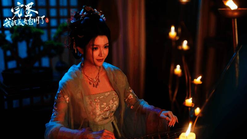 夜色下的庭院对白，氛围感十足