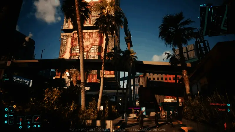 《赛博朋克2077》Switch 2版夜之城全景展示，霓虹灯光效果细腻