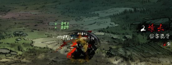 战斗胜利后角色站立于高处，身后有光影特效烘托气势