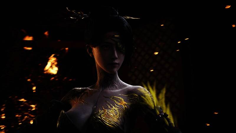 角色与Boss对峙瞬间，剑拔弩张，战斗一触即发