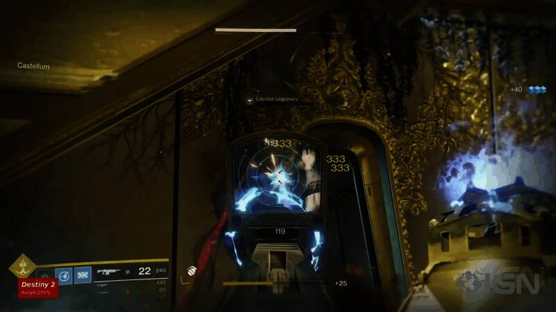 两名NPC在科幻风格的城市中激烈交火的画面