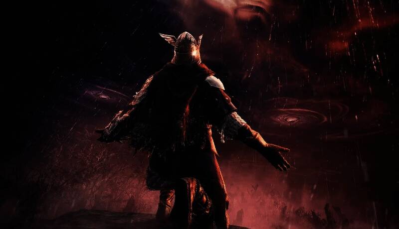 游戏内战斗截图，展现角色在昏暗环境中与巨型敌人激烈交锋的画面