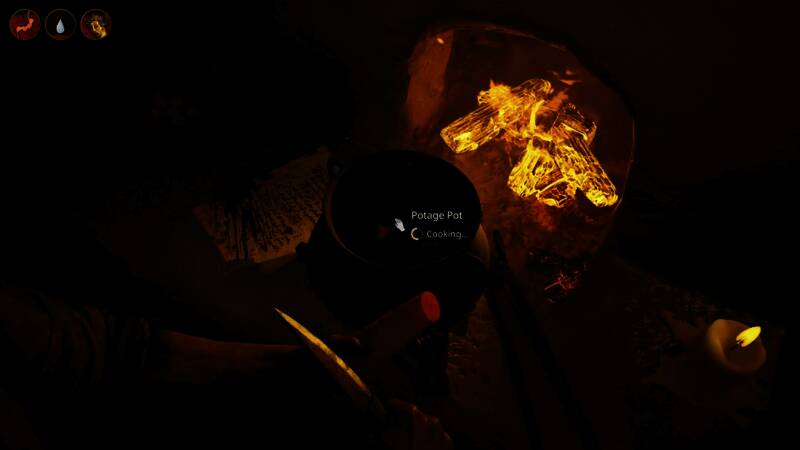 角色在屋顶俯瞰下方街道，判断逃生路线