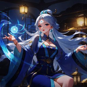 灵犀七曜签激活界面，显示动态头像特效