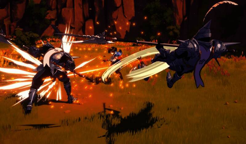 一名手持巨剑的角色在昏暗森林中前行，身后有微弱光芒闪烁