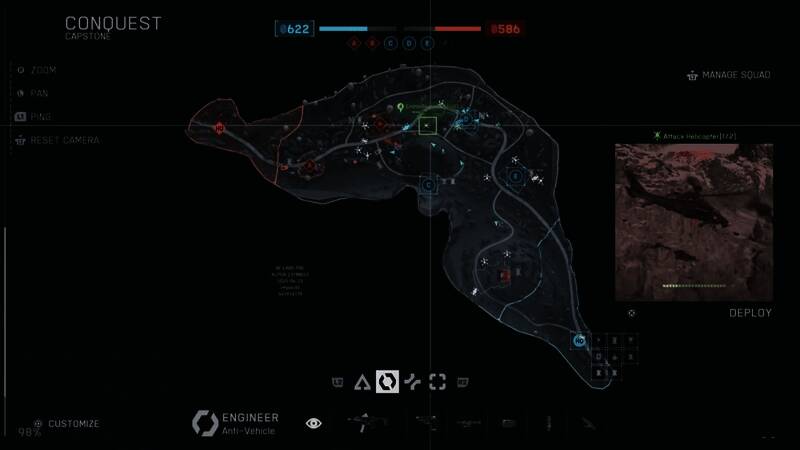 空中视角俯瞰战场，全景震撼