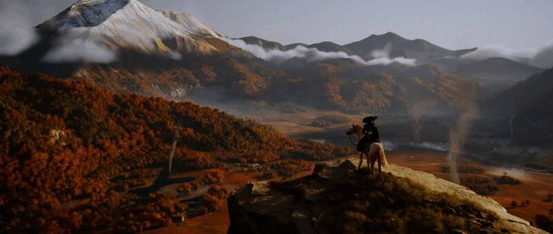 游戏中不同武器战斗演示画面，展示锁镰、长枪等多种武器使用场景