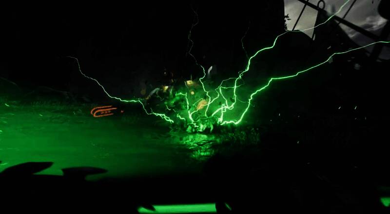 关卡切换瞬间，不同区域风格差异明显