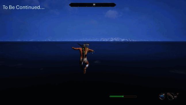 玩家突破空气墙后远眺大海，疑似岛屿若隐若现