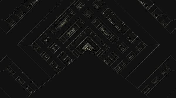 另一个梦境片段画面，展现了一个被彩色光线包围的静谧房间，墙壁上浮现模糊的人影