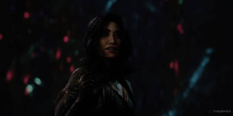 女性角色身着战斗装束，造型精致，细节刻画清晰