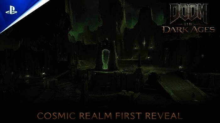 游戏中全新区域Cosmic Realm场景展示，黑暗空间中漂浮着诡异生物