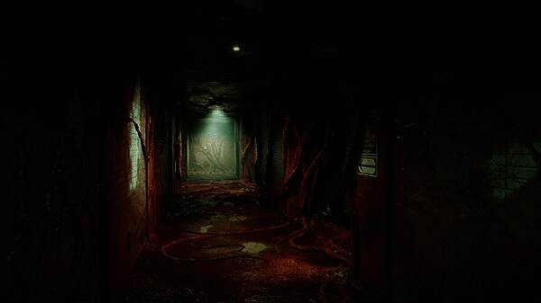 游戏场景中出现的诡异符号和扭曲的幻觉元素，增添恐怖氛围