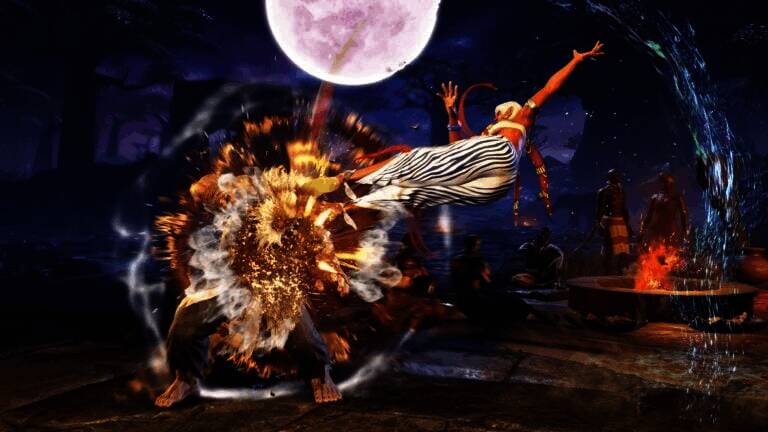 艾琳娜于城市街道场景中进行高速移动，展现灵活身法