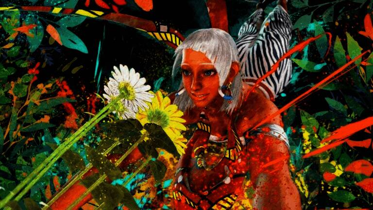 艾琳娜在战斗中使用闪避动作避开敌人攻击，姿态优雅