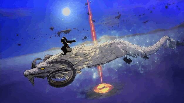 游戏世界设定图，描绘灾后的东国景象，废墟中隐约可见希望的曙光