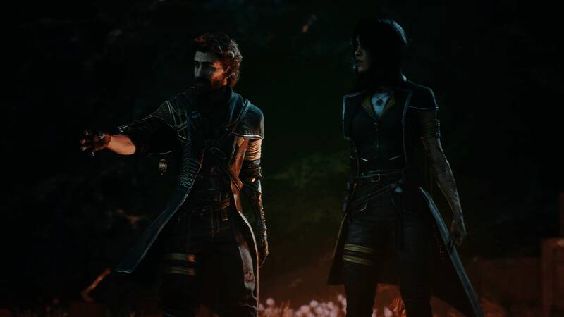 夜景下的城市全景，灯光璀璨，建筑风格独特