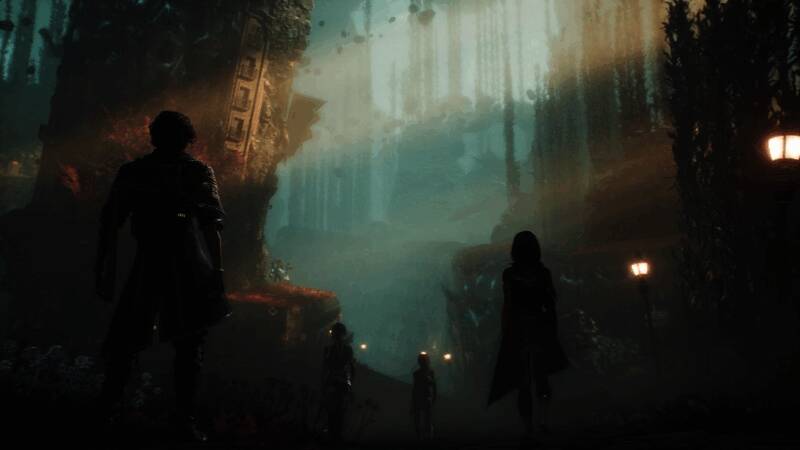 角色使用魔法技能的瞬间，光影效果逼真，气氛震撼