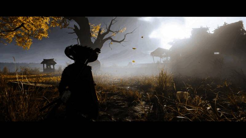 游戏内一处宁静营地，篝火映照下显得温馨而祥和