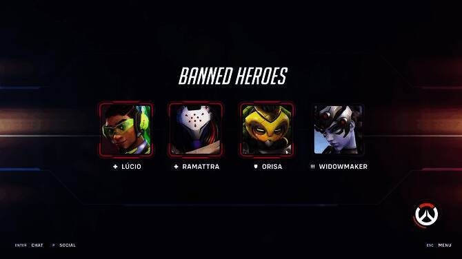 《守望先锋2》新系统界面展示，显示英雄BAN投票过程