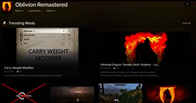 Nexus Mods平台界面截图显示MOD数量增长趋势